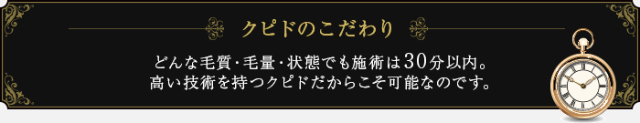 クピドのこだわり